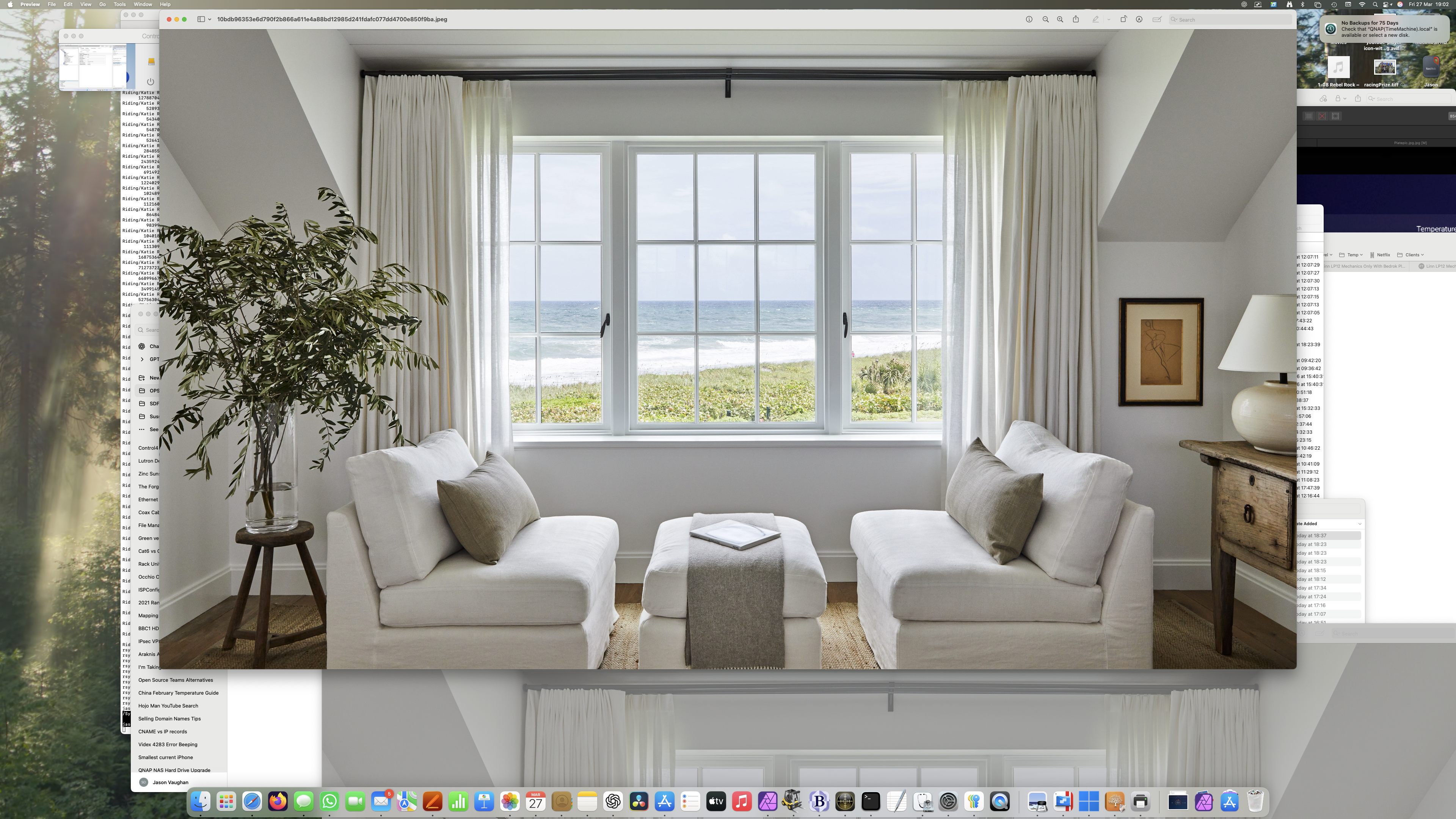 Automated blinds closing in the evening